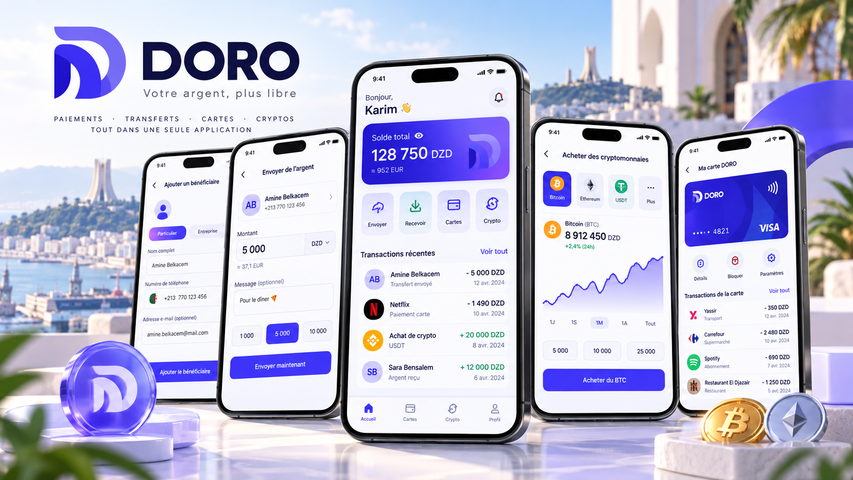 Écran de la plateforme Doro, aperçu 1